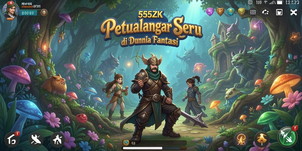 Tampilan gameplay 555ZK yang menawan dengan petualangan seru.