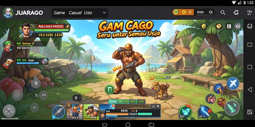 Tangkapan layar gameplay JUARAGO yang menarik dan penuh aksi.