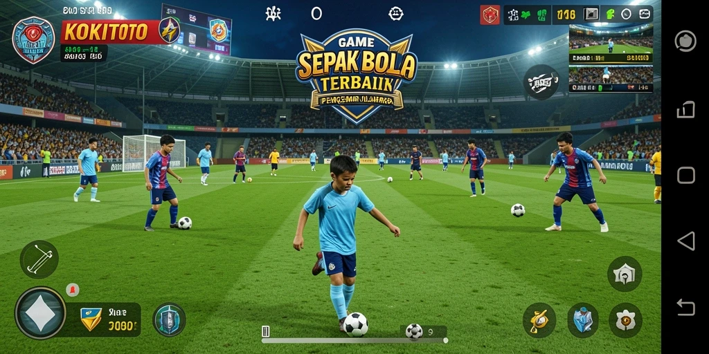 Tampilan menarik dari gameplay KOKITOTO dengan aksi sepak bola seru.