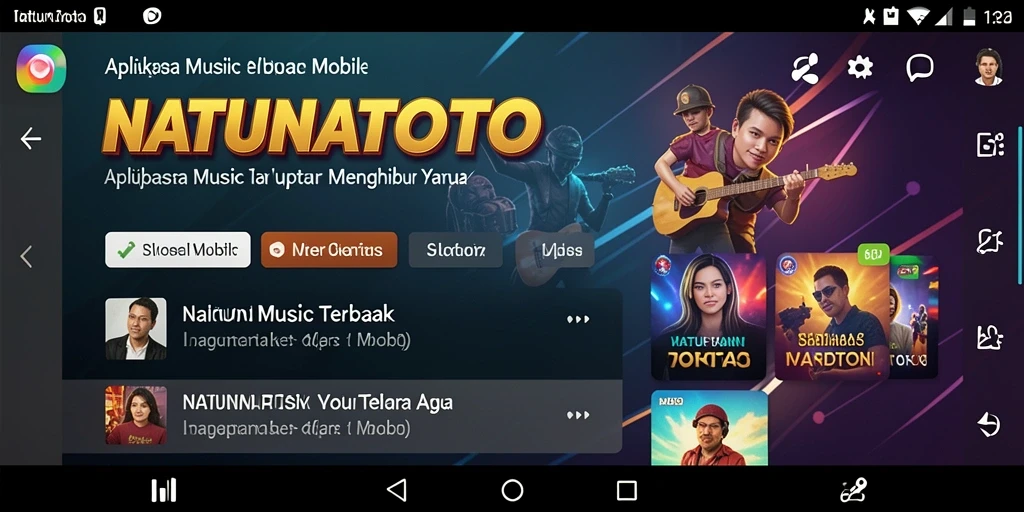 Tampilan gameplay NATUNATOTO dengan berbagai tantangan musik.