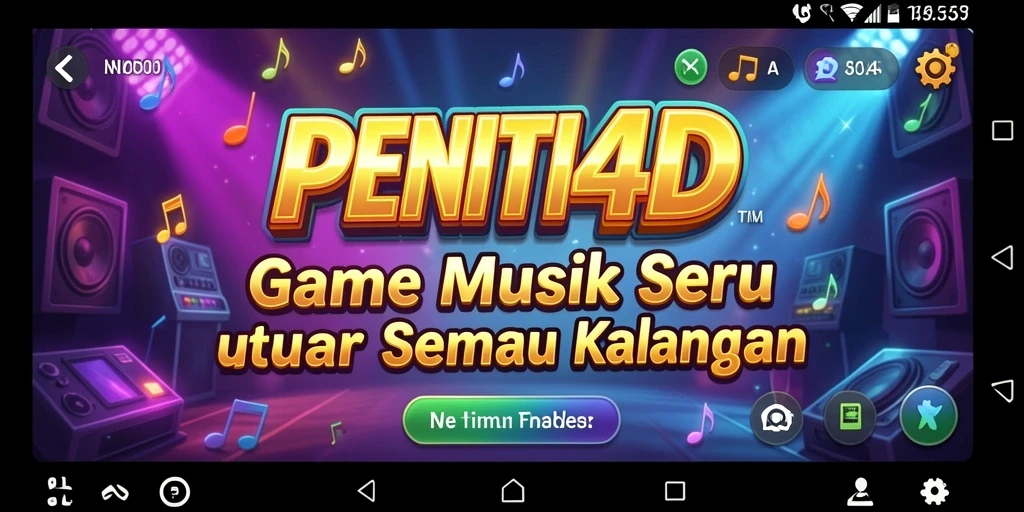 Tampilan gameplay PENITI4D yang dinamis dan penuh warna.