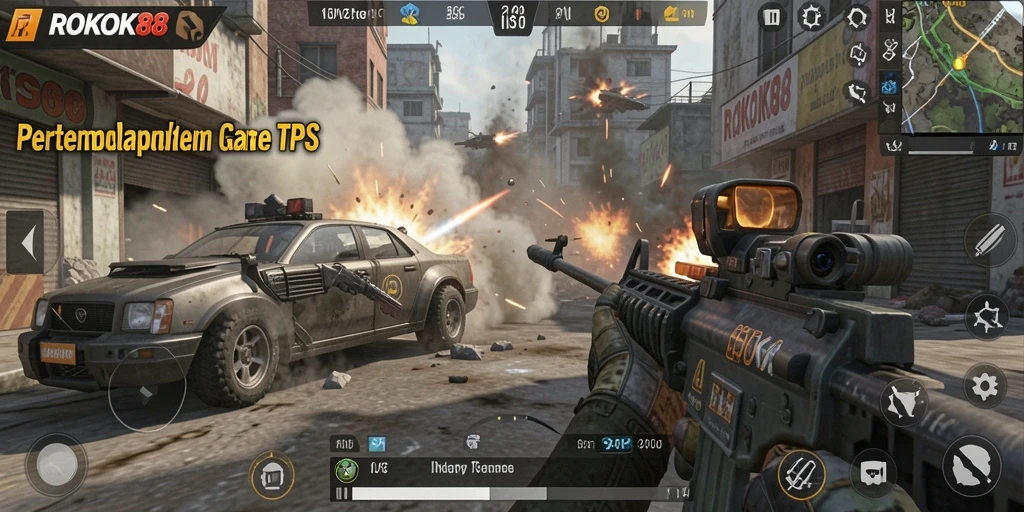 Tampilan gameplay ROKOK88 yang mendebarkan dan penuh aksi.
