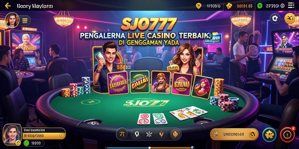 Tampilan gameplay Live Casino yang menarik dan interaktif dari SJO777.